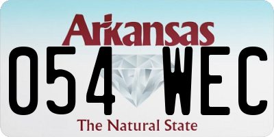 AR license plate 054WEC