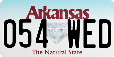 AR license plate 054WED