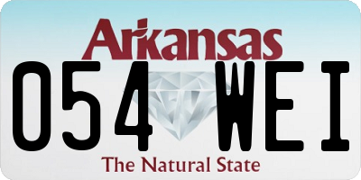 AR license plate 054WEI