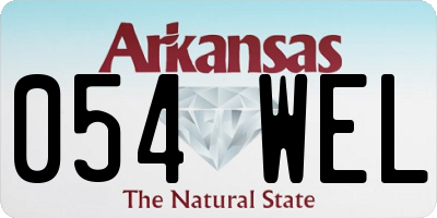 AR license plate 054WEL