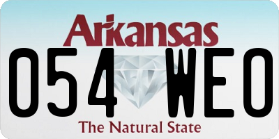 AR license plate 054WEO