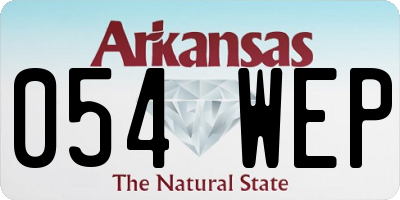 AR license plate 054WEP