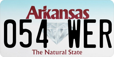 AR license plate 054WER