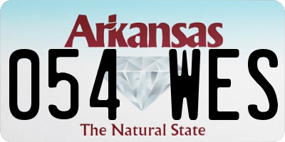 AR license plate 054WES