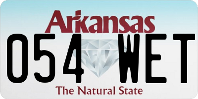 AR license plate 054WET