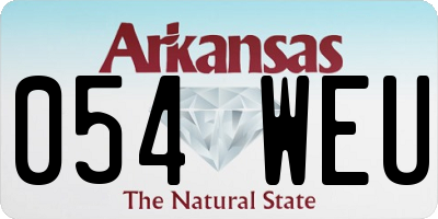 AR license plate 054WEU