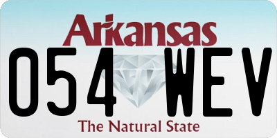 AR license plate 054WEV