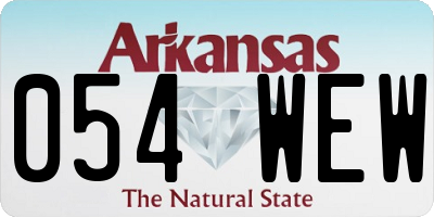 AR license plate 054WEW
