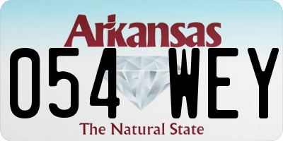 AR license plate 054WEY