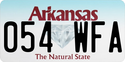 AR license plate 054WFA