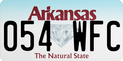 AR license plate 054WFC