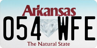 AR license plate 054WFE