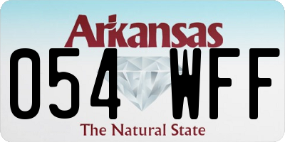 AR license plate 054WFF