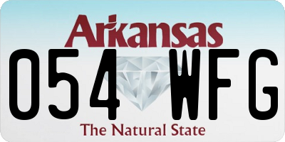 AR license plate 054WFG