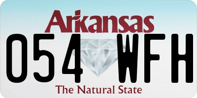 AR license plate 054WFH