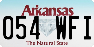 AR license plate 054WFI