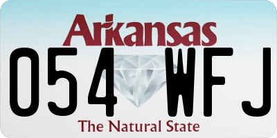 AR license plate 054WFJ