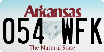 AR license plate 054WFK