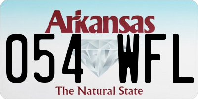 AR license plate 054WFL