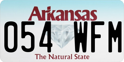 AR license plate 054WFM