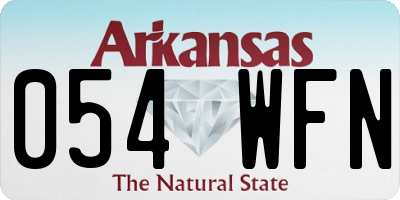 AR license plate 054WFN