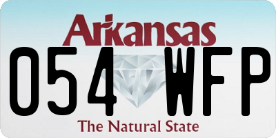 AR license plate 054WFP