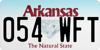 AR license plate 054WFT