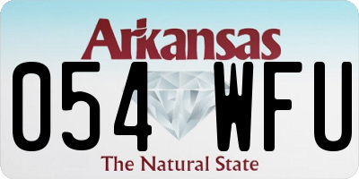 AR license plate 054WFU