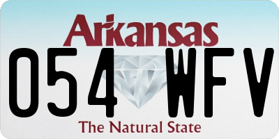 AR license plate 054WFV