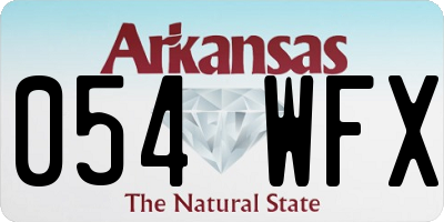AR license plate 054WFX