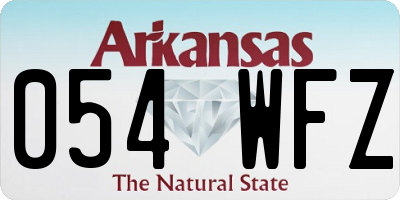 AR license plate 054WFZ