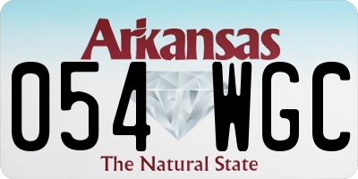 AR license plate 054WGC