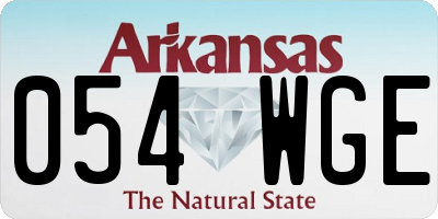 AR license plate 054WGE