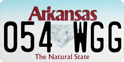 AR license plate 054WGG