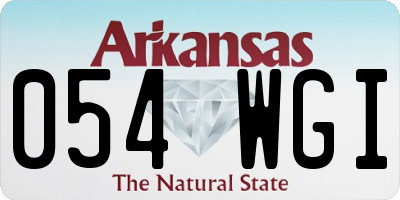 AR license plate 054WGI