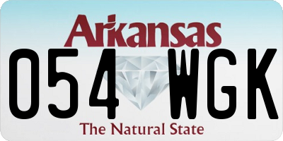 AR license plate 054WGK