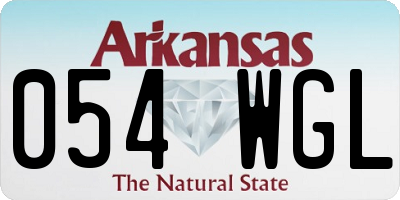 AR license plate 054WGL