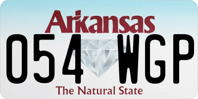 AR license plate 054WGP