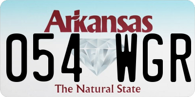 AR license plate 054WGR