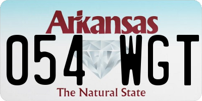 AR license plate 054WGT