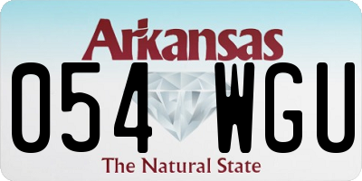 AR license plate 054WGU