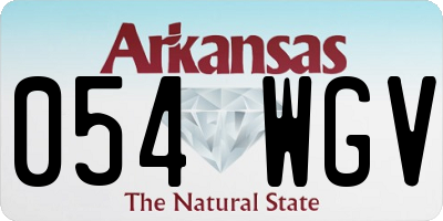 AR license plate 054WGV