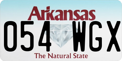 AR license plate 054WGX