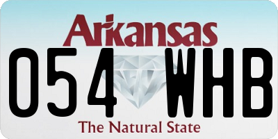 AR license plate 054WHB