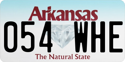 AR license plate 054WHE