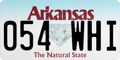 AR license plate 054WHI