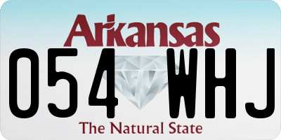 AR license plate 054WHJ