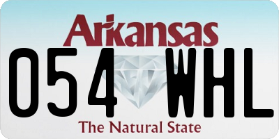 AR license plate 054WHL