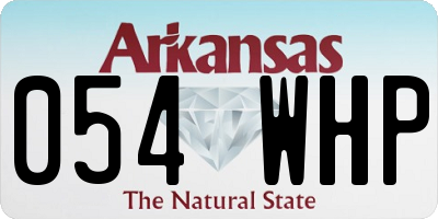 AR license plate 054WHP