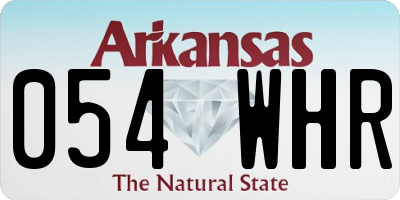 AR license plate 054WHR